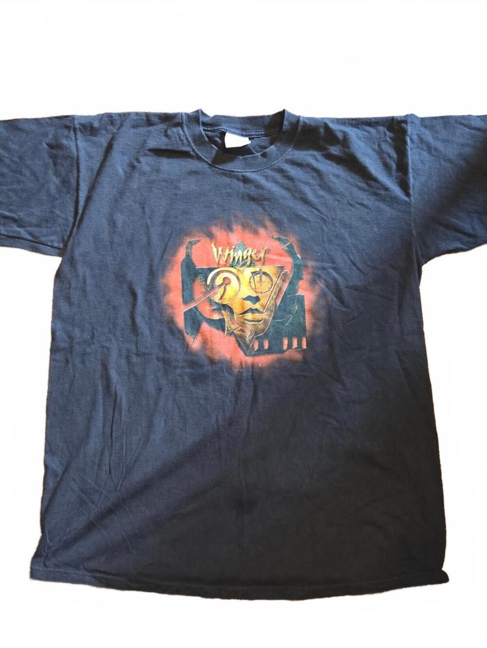 Vintage Winger On the Inside Tour T-Shirt Men's XL 2002 Grunge Rock Metal Band